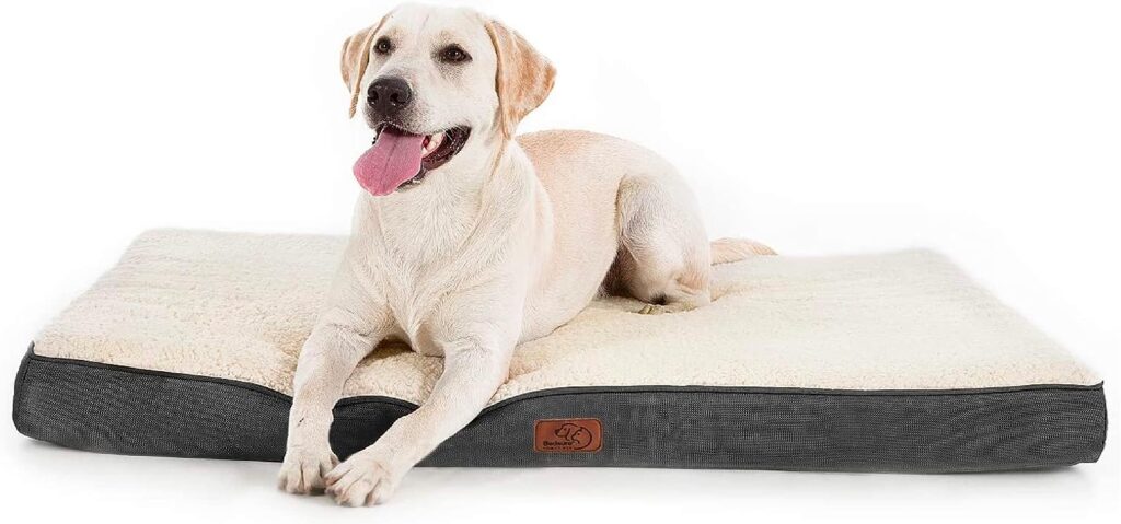 Bedsure Dog Bed for Large Dogs - Big Orthopedic Dog Bed with Removable Washable Cover, Egg Crate Foam Pet Bed Mat, Suitable for Dogs Up to 65 lbs